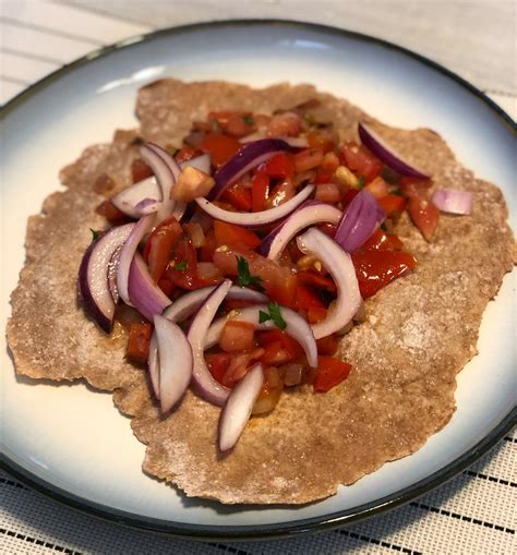 Turkish Flatbread with Tomato Salad