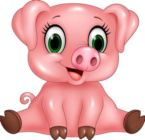 Little Baby Pig — Stock Vector © Dazdraperma #6491629