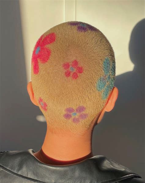 Flower buzzcut | Shaved hair designs, Hair designs, Shaved hair