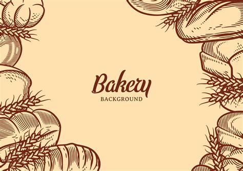 Vintage bakery background with sketched bread vector illustration 6050817 Vector Art at Vecteezy