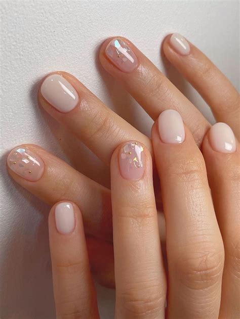 45+ Classy Korean White Nail Designs Perfect for Every Season | Gel nails, Simple gel nails ...