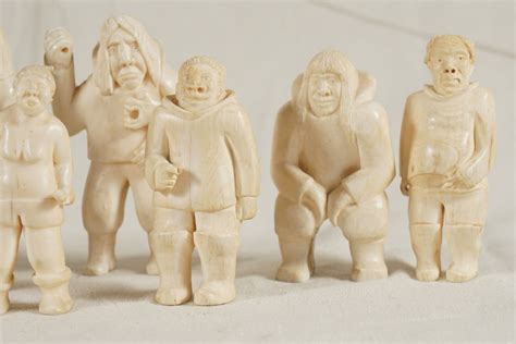 Collection of 8 Inuit Bone Figures - Arenskjold