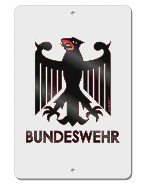 Bundeswehr Logo with Text Aluminum 8 x 12" Sign - Davson Sales