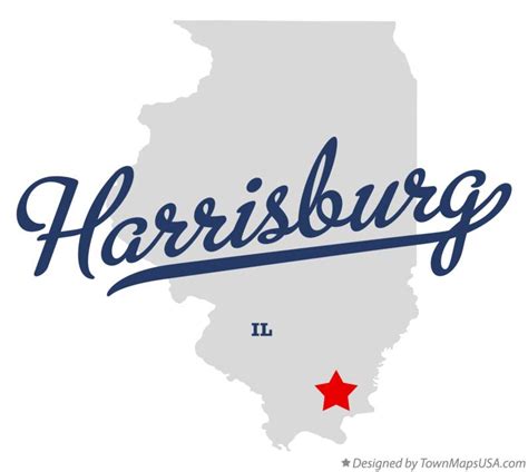 Map of Harrisburg, IL, Illinois