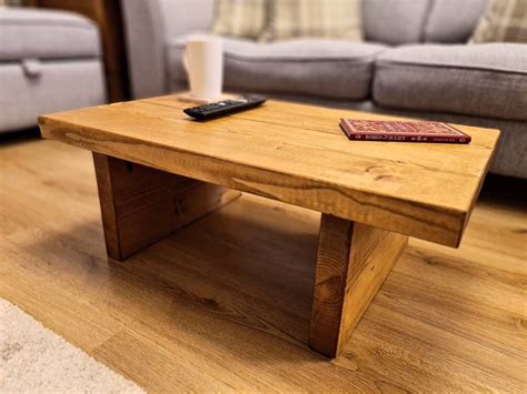 Chunky Rustic Low Coffee Table. Handmade From Sustainable | Etsy