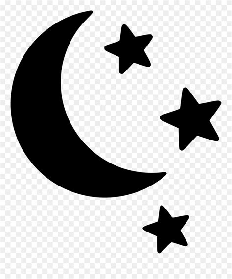 Download Moon Stars Svg Png Icon Free Download - Moon And Star Silhouette Clipart (#5245600 ...