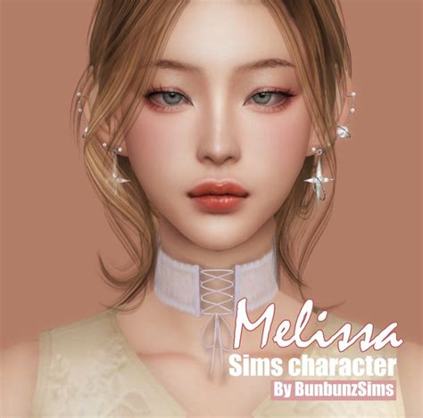 [Early access] Sims character : Melissa | BunbunzSims | Sims hair, The sims 4 skin, Sims