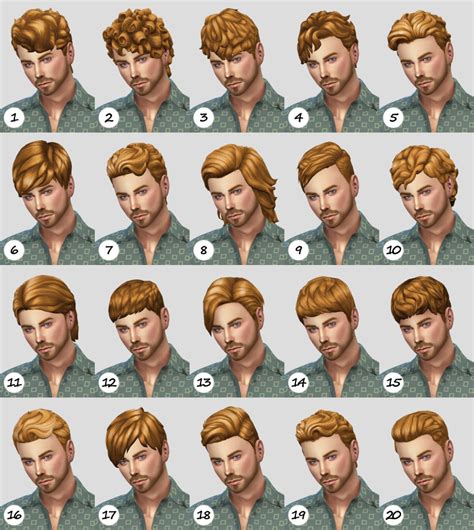 Sims 4 Cc Maxis Match Hair Male - Printable Online