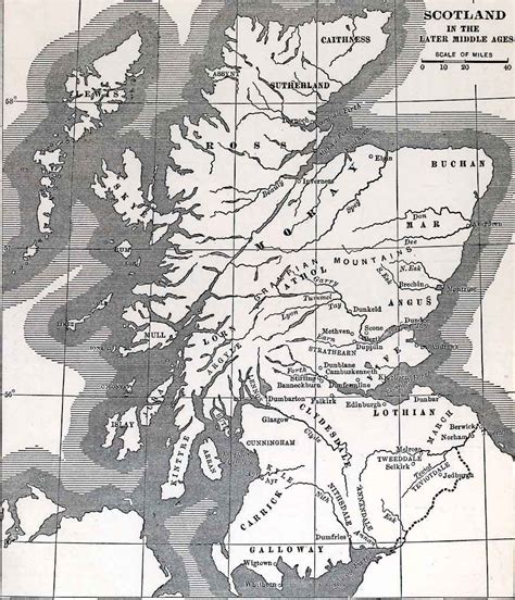 Political Medieval Maps - Scotland in the Later Middle Ages