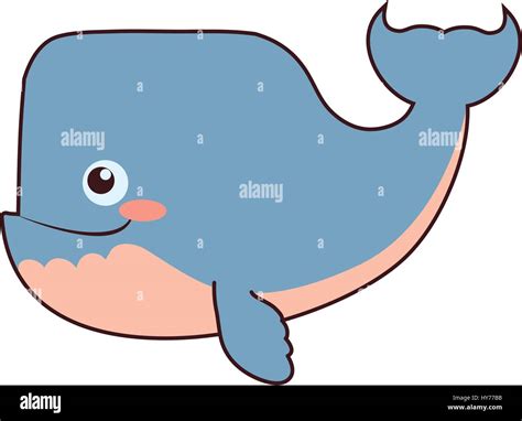 whale cartoon drawing animal vector icon illustration Stock Vector Image & Art - Alamy