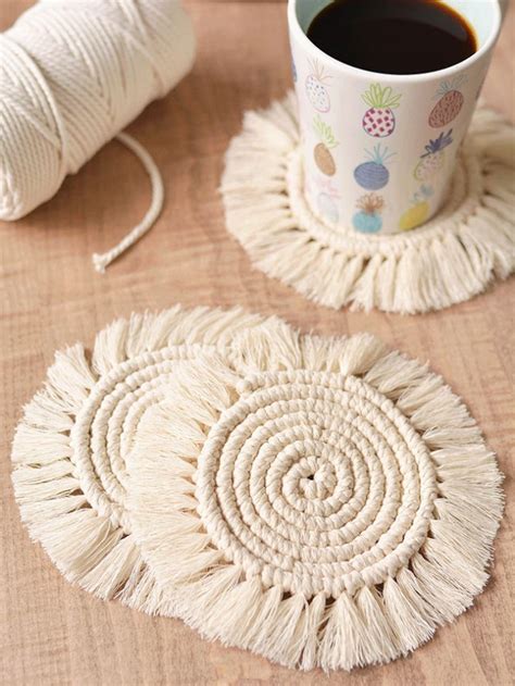 DIY Macrame Coasters - One Little Project