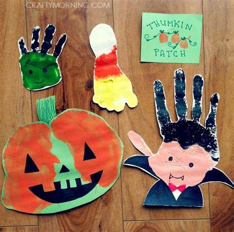 Adorable Handprint/Footprint Halloween Crafts - Crafty Morning