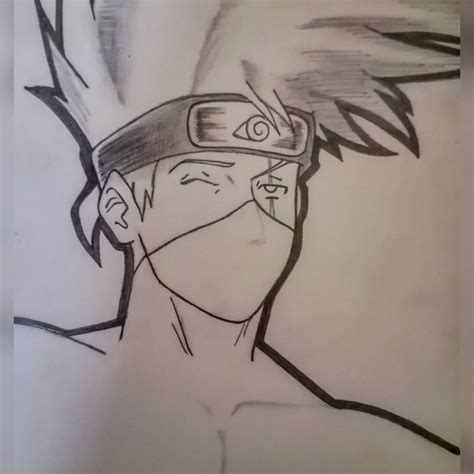 Kakashi Hatake of The Sharingan Drawing - Drawing Skill