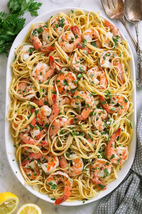 Easy Shrimp Scampi And Linguine Recipe | Deporecipe.co