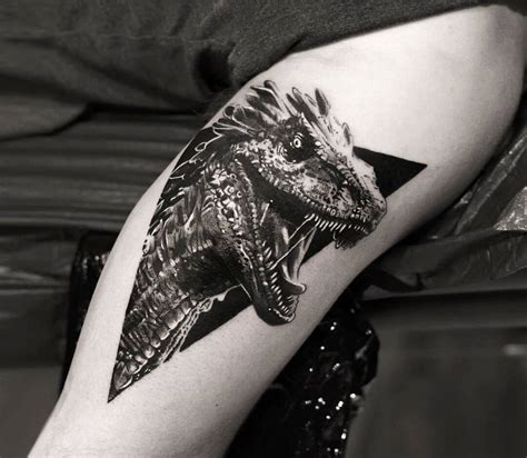 Velociraptor tattoo by Guillaume Martins | Photo 30404