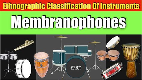 CLASSIFICATION OF MUSICAL INSTRUMENTS: MEMBRANOPHONES - YouTube