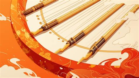 Premium Vector | Strings of the Gayageum instrument