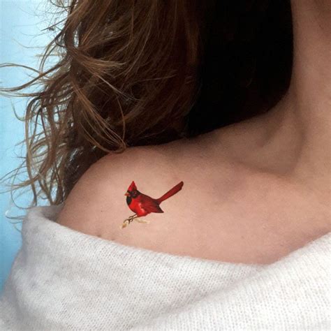 CARDINAL Set of 2 Temporary Tattoos / Symbol of a Passed Loved - Etsy ...