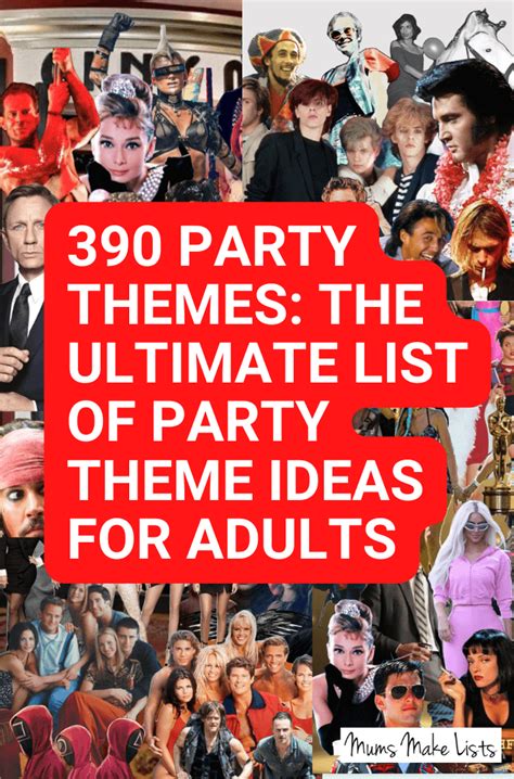 406 BEST Party themes for adults 2024