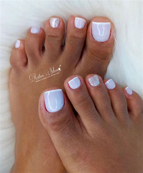 50 Best Wedding Toe Nails : White Tip Toe Nails 1 - Fab Mood | Wedding ...