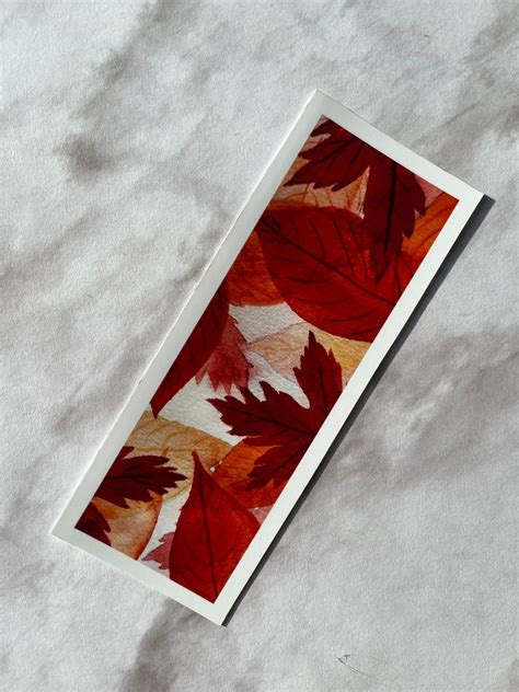 Autumn / Fall Leaves Landscape Watercolor Bookmarks 4-pack - Etsy