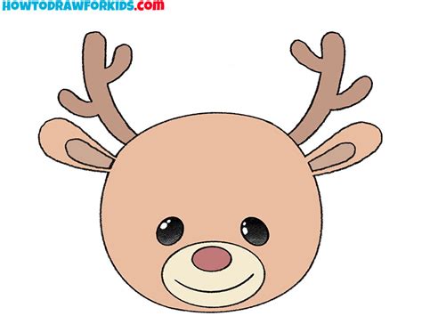 How to Draw a Deer Head - Easy Drawing Tutorial For Kids