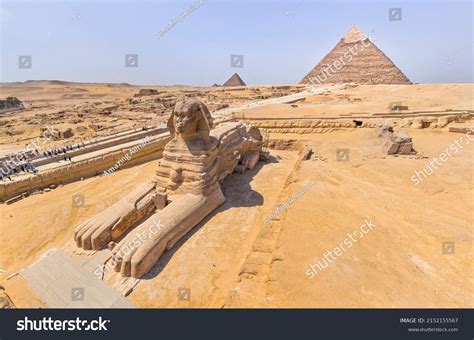 Aerial View Great Pyramid Giza Sphinx Stock Photo 2152155567 | Shutterstock