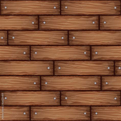 Hand drawn stylized wooden planks seamless pattern. Endless wood vector ...