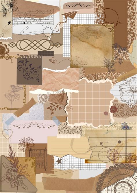 Vintage Journal Idea | Scrapbook Stickers, Photo Frame Wallpaper