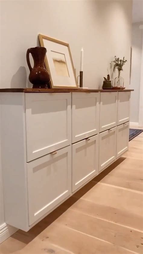 IKEA Hemnes Shoe Cabinet Hack: Create a Custom Built-In Look with Wood Trim | LIKEAHACK