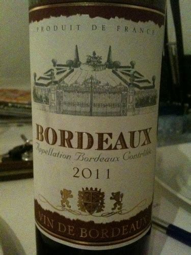 Bordeaux Appellation Bordeaux Contrôlée 2011 | Wine Info