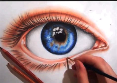 Realistic Color Pencil Drawing Eye