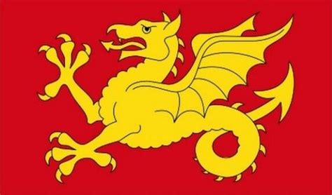 Wessex Flag 5’ X 3’ Anglo Saxon Gold Wyvern Dragon English England County Flags for sale online ...