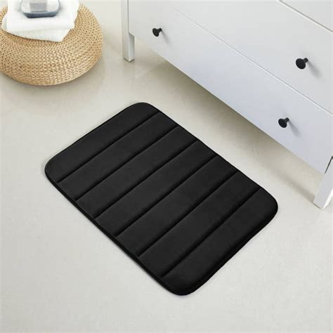 1 Piece Striped Design Solid Memory Foam Bathroom Rug Set Non-Slip - Walmart.com