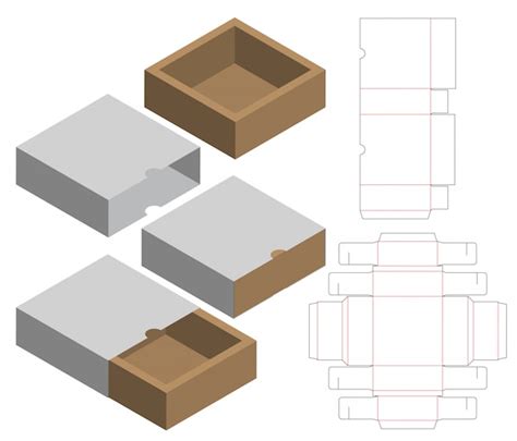 Premium Vector | Box packaging die cut template design