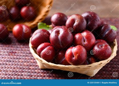 Fresh Japanese or Chinese Plum Fruit Stock Image - Image of gourmet ...