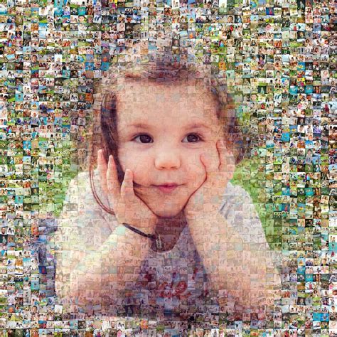 250-1000 Photos Custom Mosaic Photo Collage Portrait Collage - Etsy