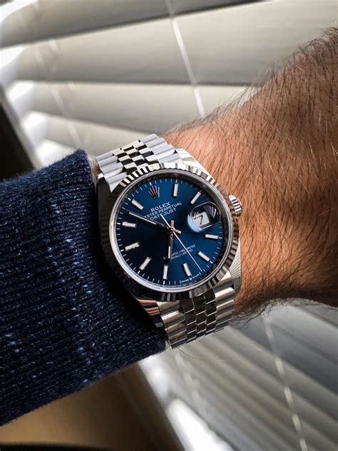 126234 - DateJust 36mm Blue Dial, Fluted, Jubilee : r/rolex