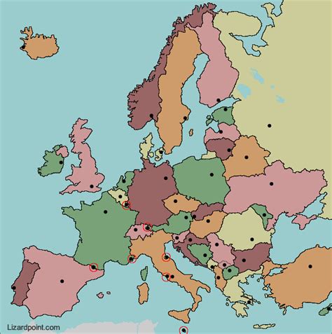 Europe Map Capitals Quiz - Alissa Madalena