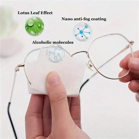 100pcs/Box Eyeglass Cleaner Lens Wipes, Eye Glasses Cleaner Wipes, Pre-Moistened Individually ...