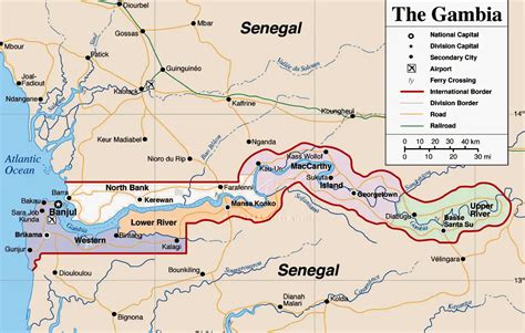 Map Gambia - MapSof.net