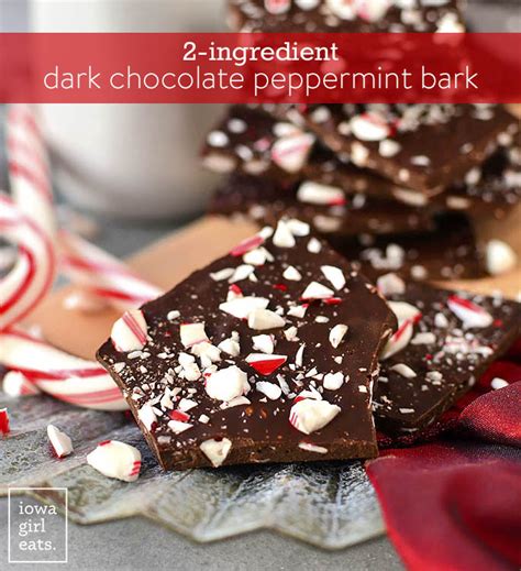 Dark Chocolate Peppermint Bark — 2 Ingredients Needed