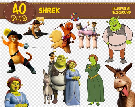 Shrek Clipart Shrek characters Shrek png printable | Etsy