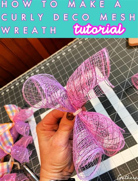 How To Make A Curly Deco Mesh Wreath | Gathered in the Kitchen