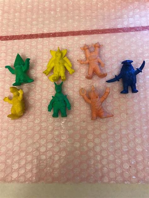 RARE VINTAGE RUBBER ULTRAMAN GODZILLA MUSCLE mini toy Action Figure LOT ...