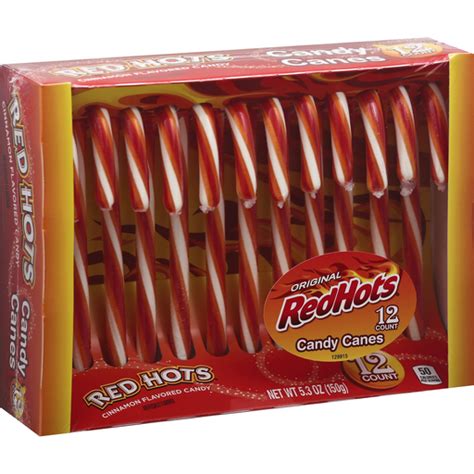 Red Hots Cinnamon Flavored Candy Canes | Chocolate, Candy & Gum | Houchens Market Place