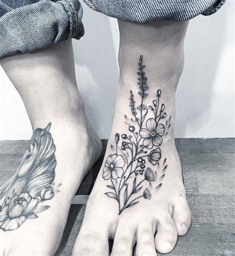 Flowers On Girls Foot