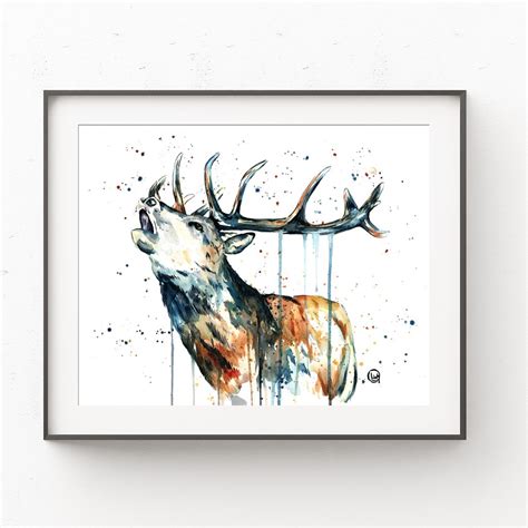 Elk Watercolor Paintings at PaintingValley.com | Explore collection of ...