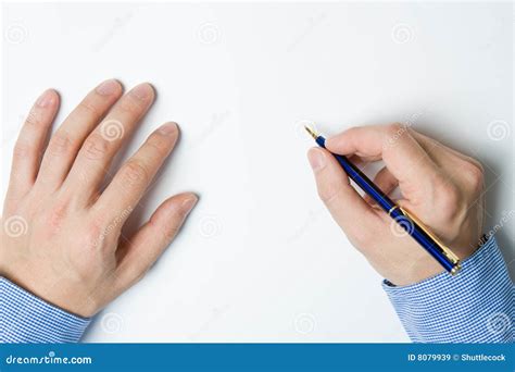 Person Writing Weekly Schedule With Ballpoint Pen Stock Image ...