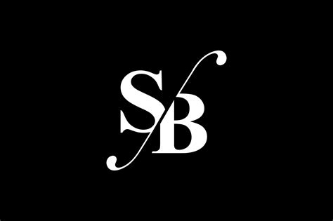 SB Monogram Logo Design By Vectorseller TheHungryJPEG.com #Logo, #affiliate, #Monogram, #SB, # ...